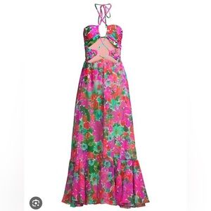 PatBO Gabi Cutout Floral Dress